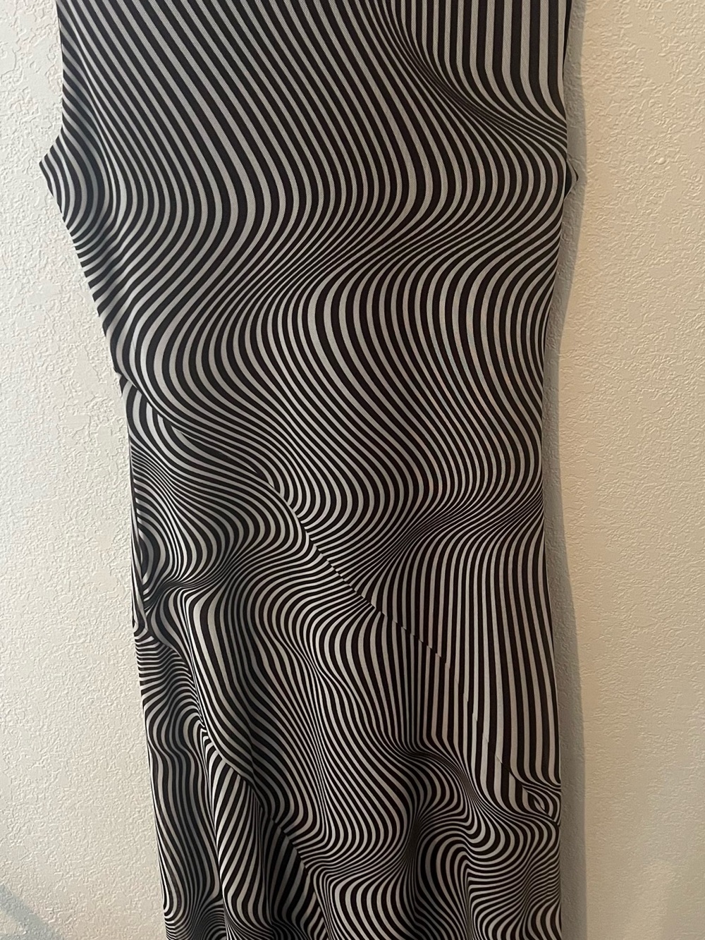 Rachel Zoe Black and White Wave-Stripe Top